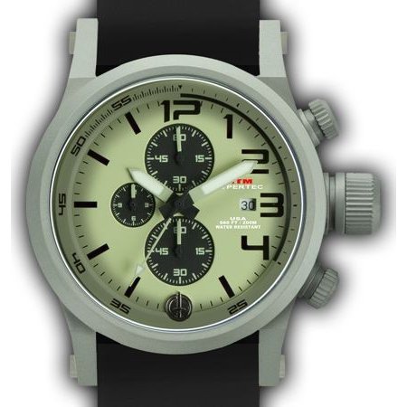 MTM WATCH HC3-SG4-LUMI-BR2S-A Hypertec Chrono 3A Grey Lumi Dial - Black Rubber II- Silver Buckle