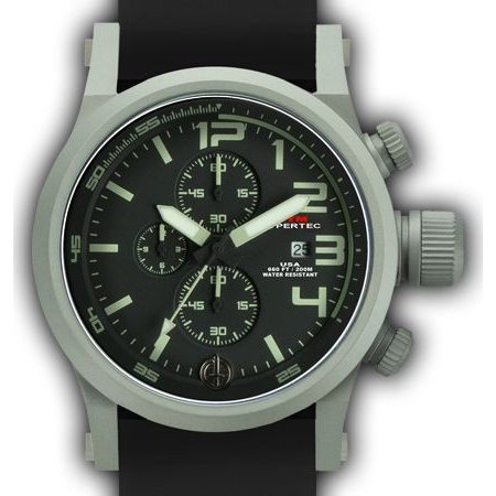 MTM WATCH HC3-SG4-BKLM-BR2S-A Hypertec Chrono 3A Grey Black-Lumi Dial - Black Rubber II- Silver Buckle
