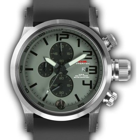 MTM WATCH HC3-SS4-GREY-GR2S-A Hypertec Chrono 3A Silver Grey Dial - Grey Rubber II- Silver Buckle