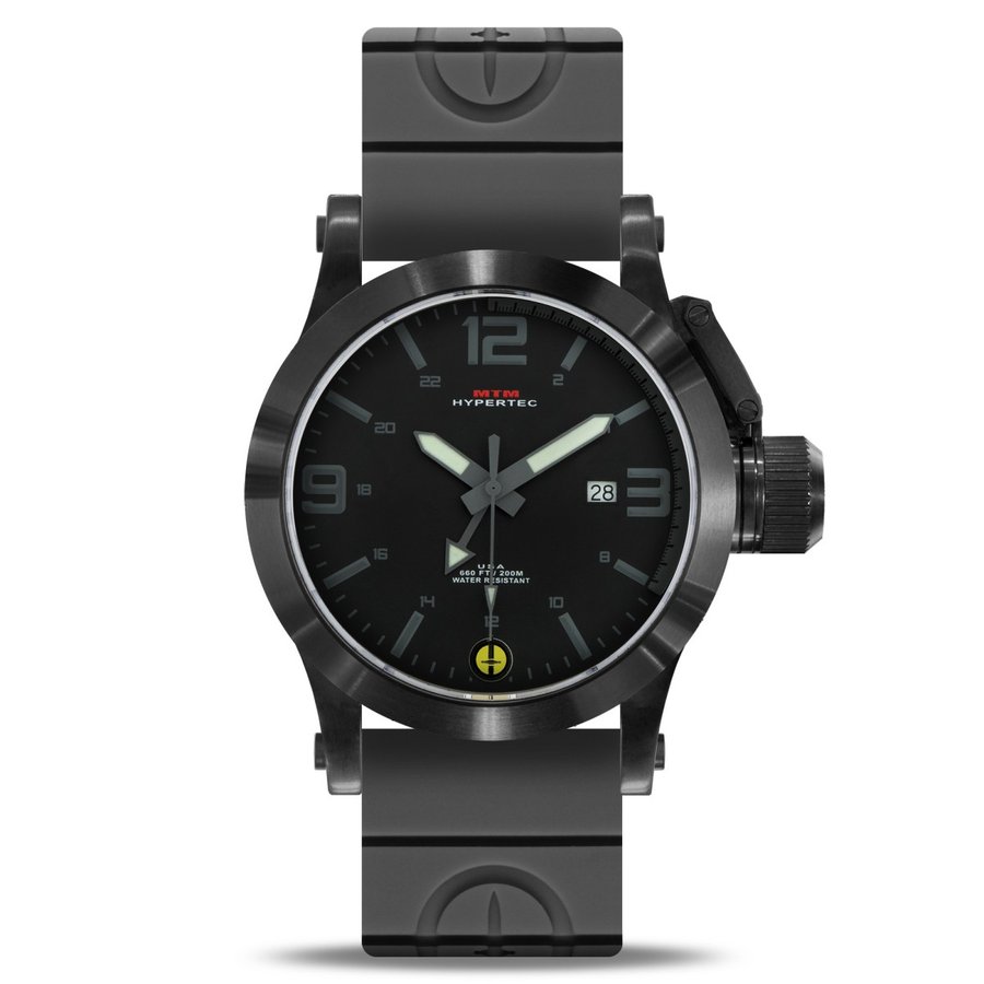 MTM WATCH HYP-SB4-GREY-GR2B-A Hypertec 44 Black - Grey Dial - Grey Rubber II- Black Buckle