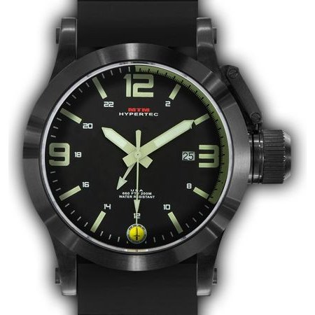 MTM WATCH HYP-SB4-LUMI-BR2B-A Hypertec 44 Black - Lumi Dial - Black Rubber II- Black Buckle