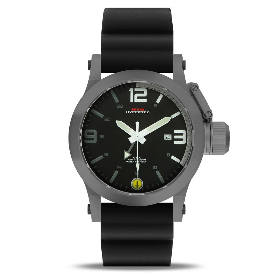 MTM WATCH HYP-SG4-WHT1-BR1S-A Hypertec 44 Grey - White Dial - Black rubber I- Silver Buckle