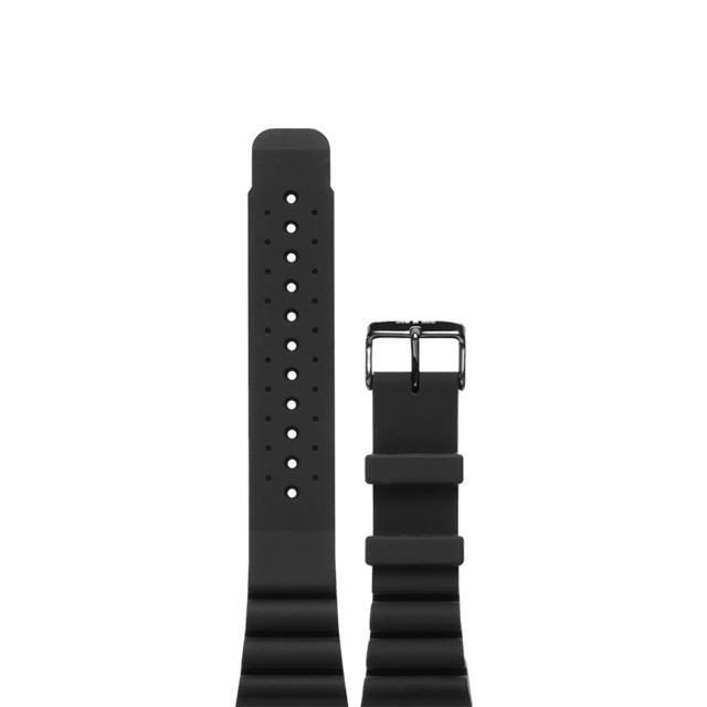 MTM WATCH MTM-BR1B Black Rubber Strap Style 1 - Black Buckle