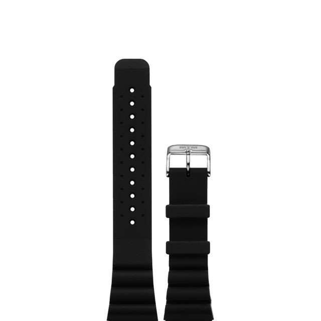 MTM WATCH MTM-BR1S Black Rubber Strap Style 1 - Silver Buckle