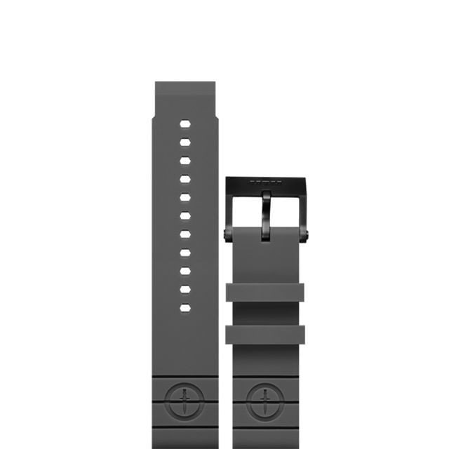 MTM WATCH MTM-GR2B Grey Rubber Strap II - Black Buckle