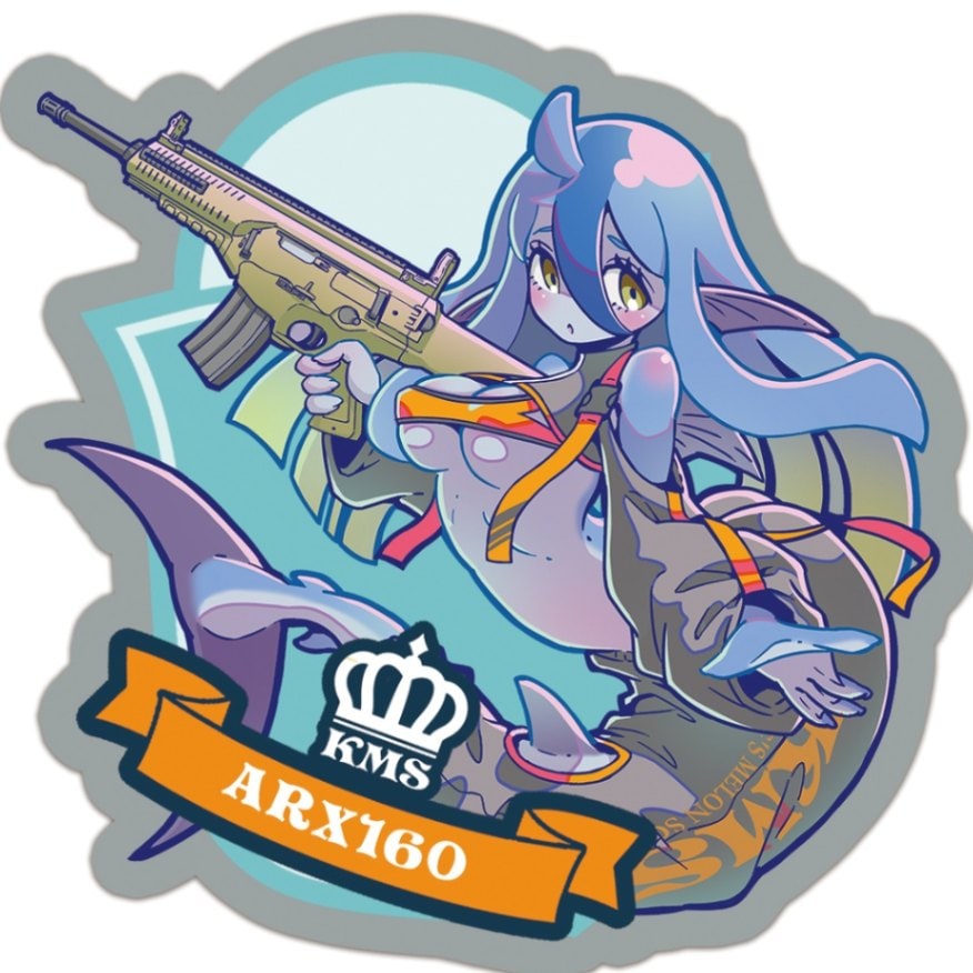 【生産終了/在庫限り】km_024_メカジキxARX160 ステッカー