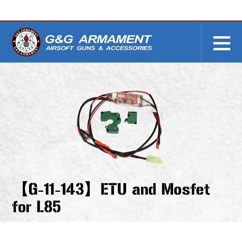 ETU & MOSFET Wire set for L85