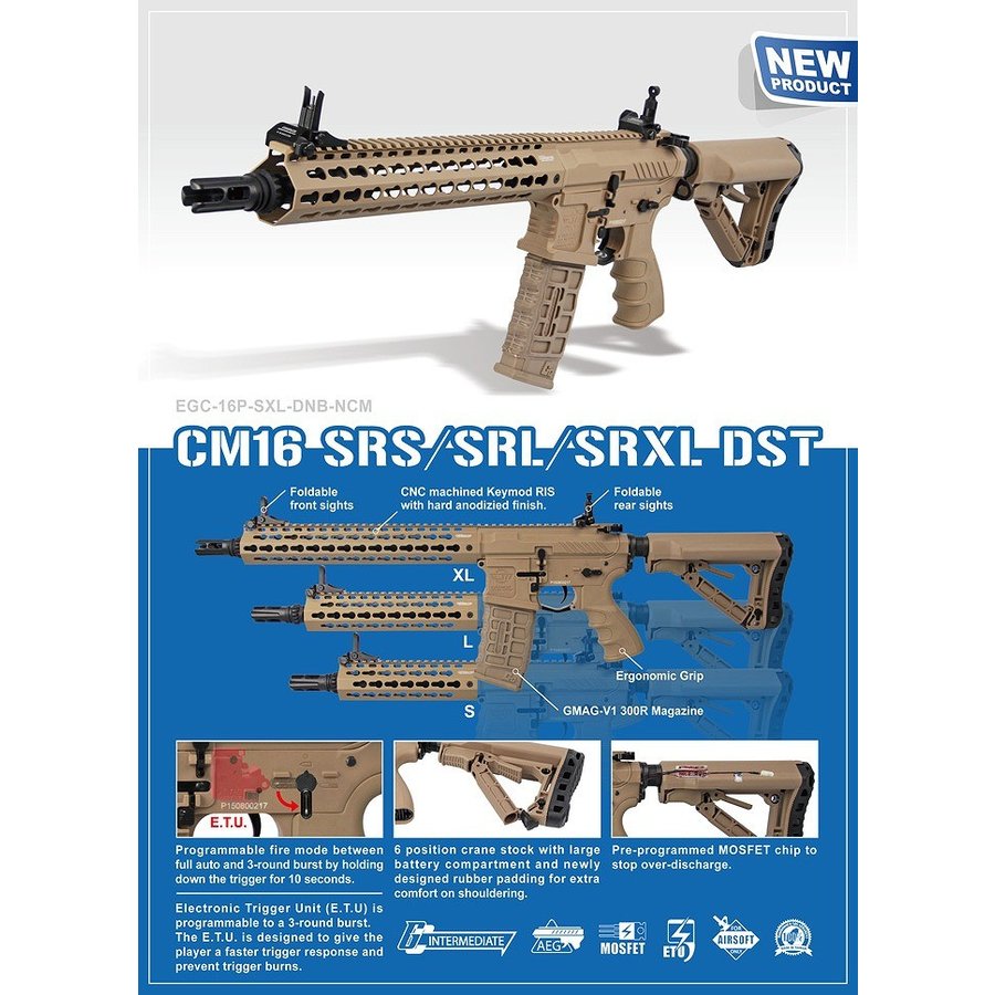 おもちゃ G&G CM16 SRL Rifle Arma Airsoft CM16 SRL G&G - Loja da Carabina