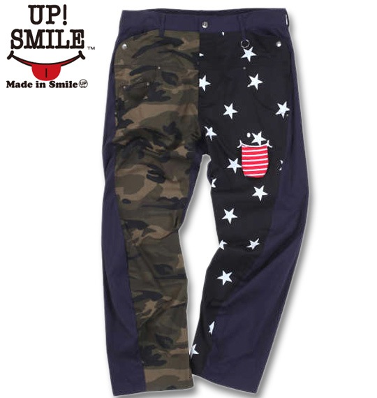 UP!SMILE クレイジー切替パンツ rv4 大きいサイズ UP!SMILE(アップスマイル) クレイジー切替パンツ