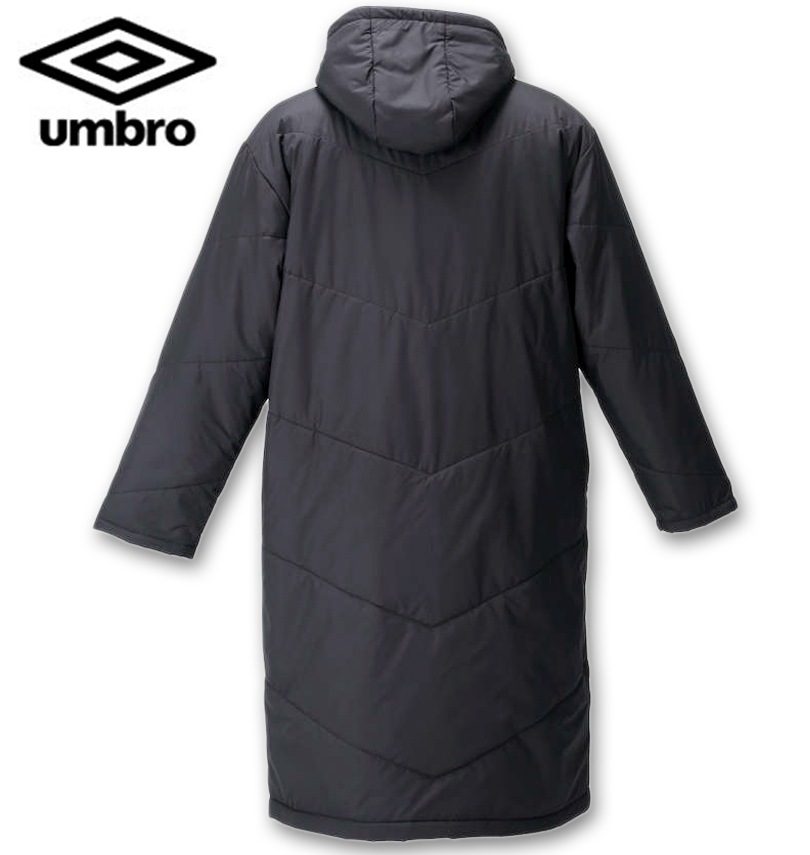 大きいサイズ UMBRO(アンブロ) ロングパデッドコート ブラック 2L 3L