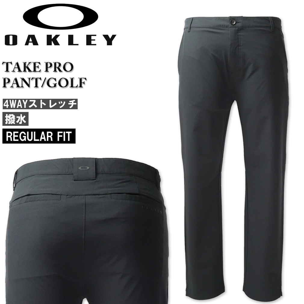 Oakley オークリー ゴルフパンツ プリントパンツ 38ブラック/ホワイト 大きいサイズ OAKLEY(オークリー) ストレッチ ゴルフパンツ/TAKE