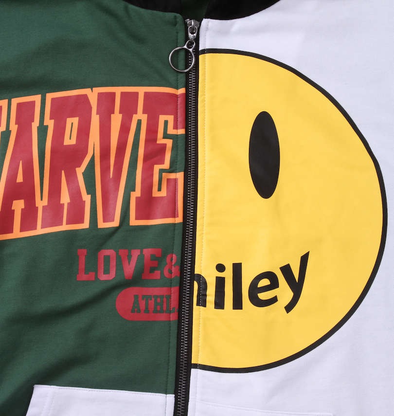 大きいサイズ SMILEY FACE(スマイリーフェイス) リメイクカレッジ半袖