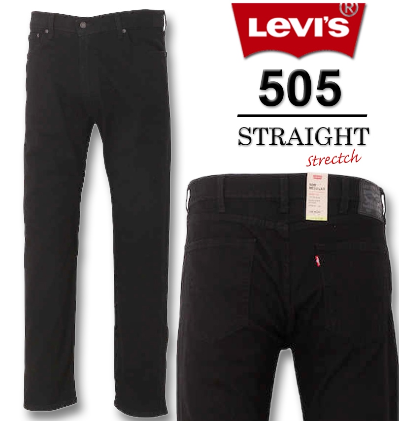 いろどりページ 40サイズ 黒 大きいサイズ Levi's 505レギュラーストレートデニムパンツ NATIVE