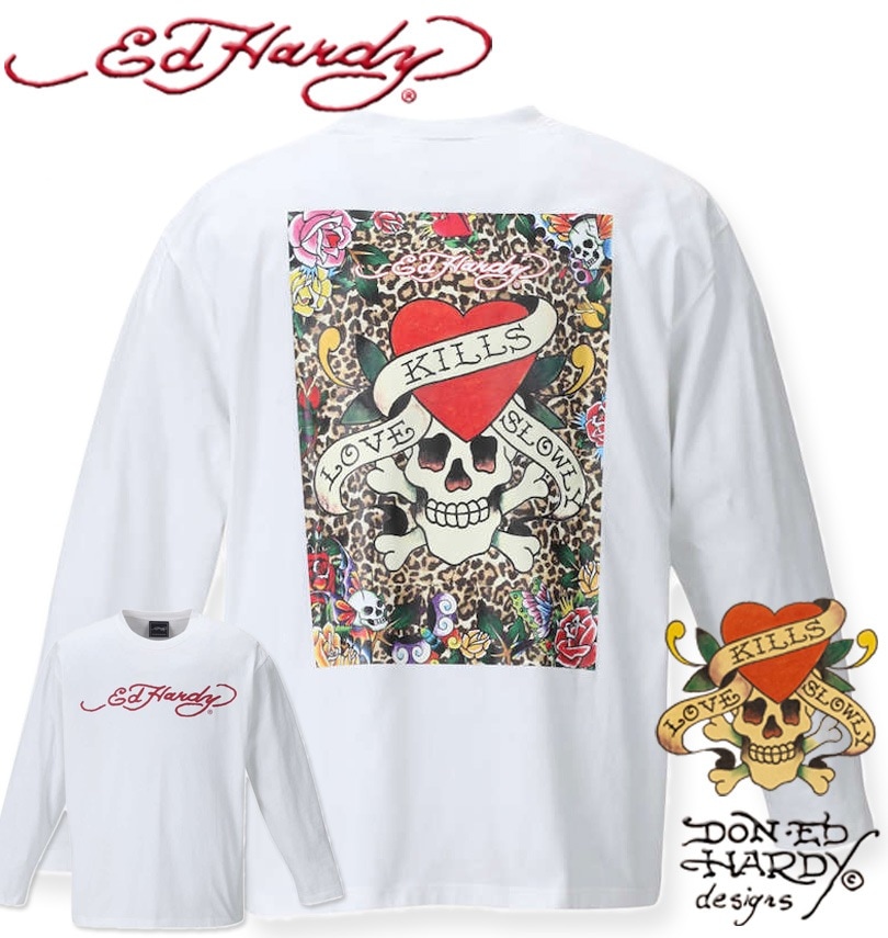 �礭�������� Ed Hardy(���ɥϡ��ǥ���) ŷ���ץ���ĹµT����� ���եۥ磻�� 3L 4L 5L 6L ����̵��