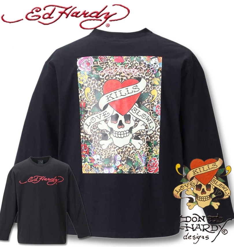 �礭�������� Ed Hardy(���ɥϡ��ǥ���) ŷ���ץ���ĹµT����� �֥�å� 3L 4L 5L 6L ����̵��