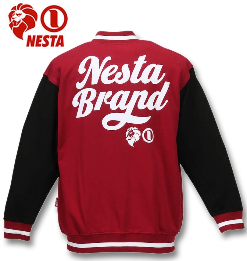 NESTA BRAND(ネスタブランド)  スタジャン  超レア品  サイズ:M 大きいサイズ NESTA BRAND(ネスタブランド) 裏毛スウェットスタジャン