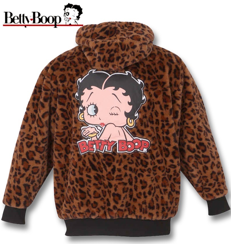 大きいサイズ BETTY BOOP(ベティブープ) フェイクファーフルジップ