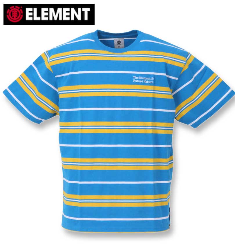 大きいサイズ ELEMENT BIG BORDER半袖Tシャツ 3L 4L 5L 6L MC835521-79075 ラッピング可 送料無料 即日発送 大きいサイズ ELEMENT エレメント BIG BORDER半袖Tシャツ ブルー 3L 4L