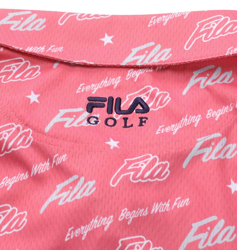 FILA GOLF ロゴグラフィックプリントホリゾンタルカラー半袖シャツ lg5 FILA GOLF ロゴグラフィックプリントホリゾンタルカラー半袖