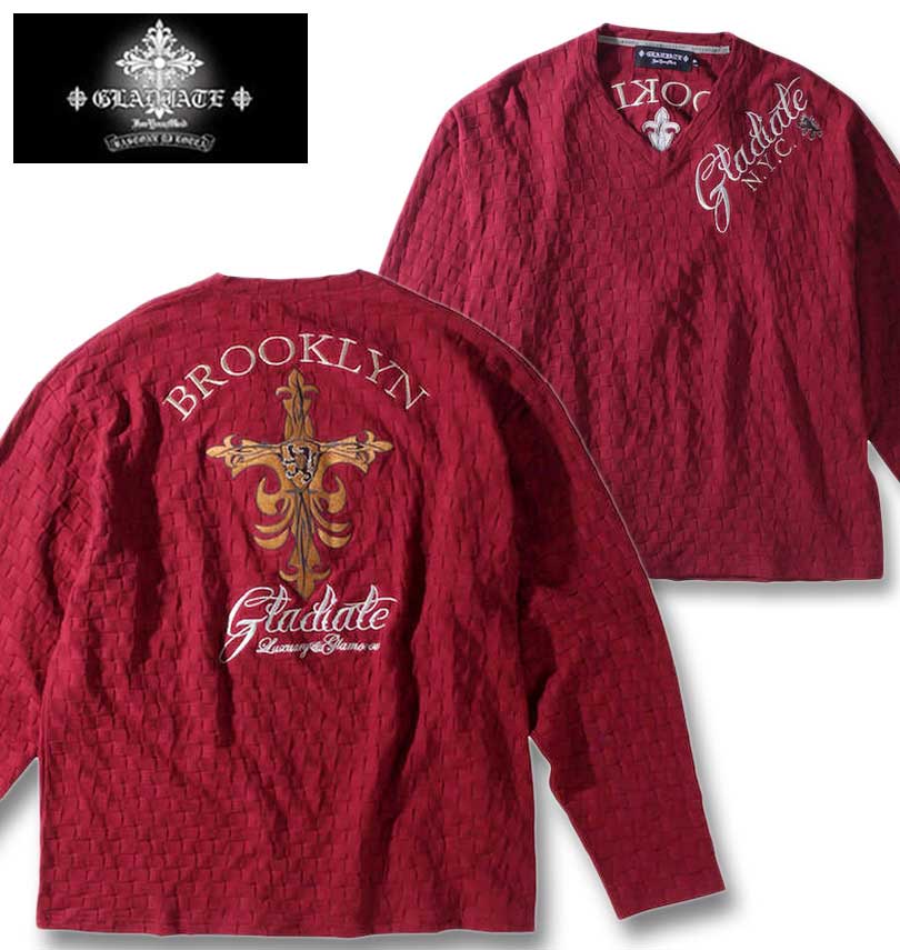 �礭�������� GLADIATE ����ǥ������� �ɽ� �֥��å����㥬���� Ĺµ V�ͥå�T����� �С�����ǥ� 3L 4L 5L 6L ����̵��