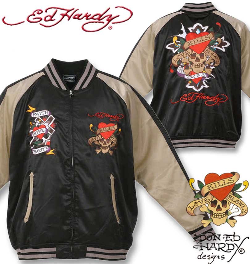 �礭�������� Ed Hardy �ɽ� ��������� �֥�å��ߥ١����� 3L 4L 5L 6L ����̵��