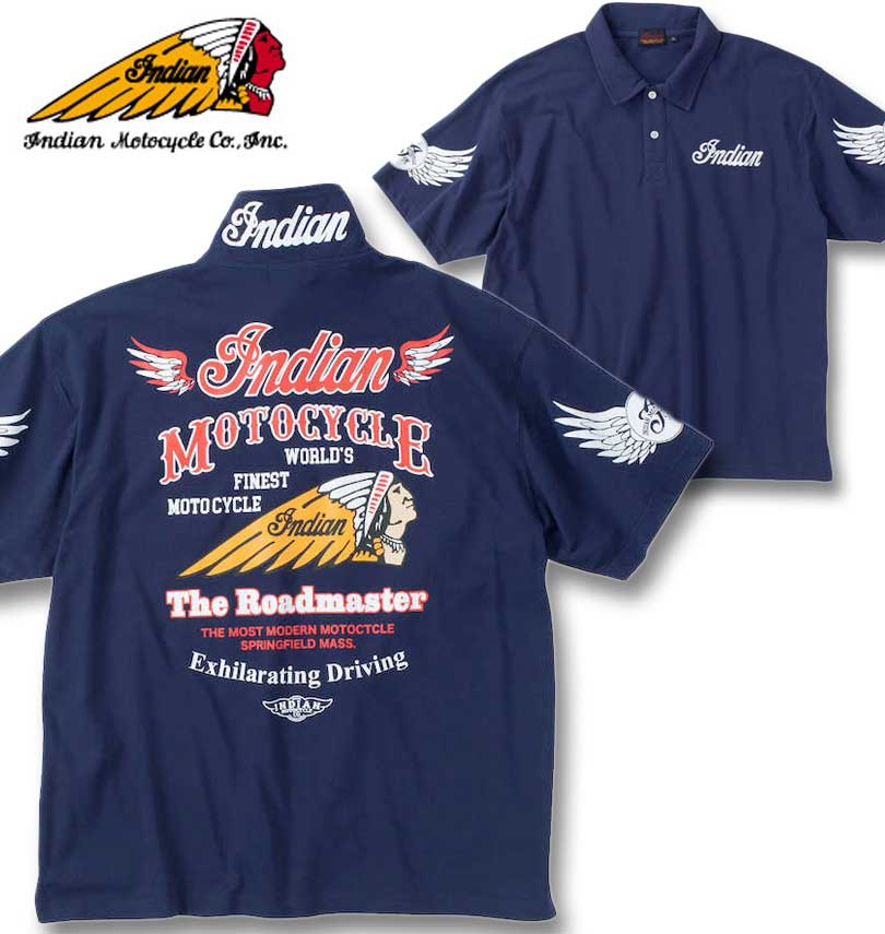 �礭�������� INDIAN MOTOCYCLE ���λ� �ץ���&�ɽ� Ⱦµ �ݥ������ �ͥ��ӡ� 3L 4L 5L 6L 8L ����̵��