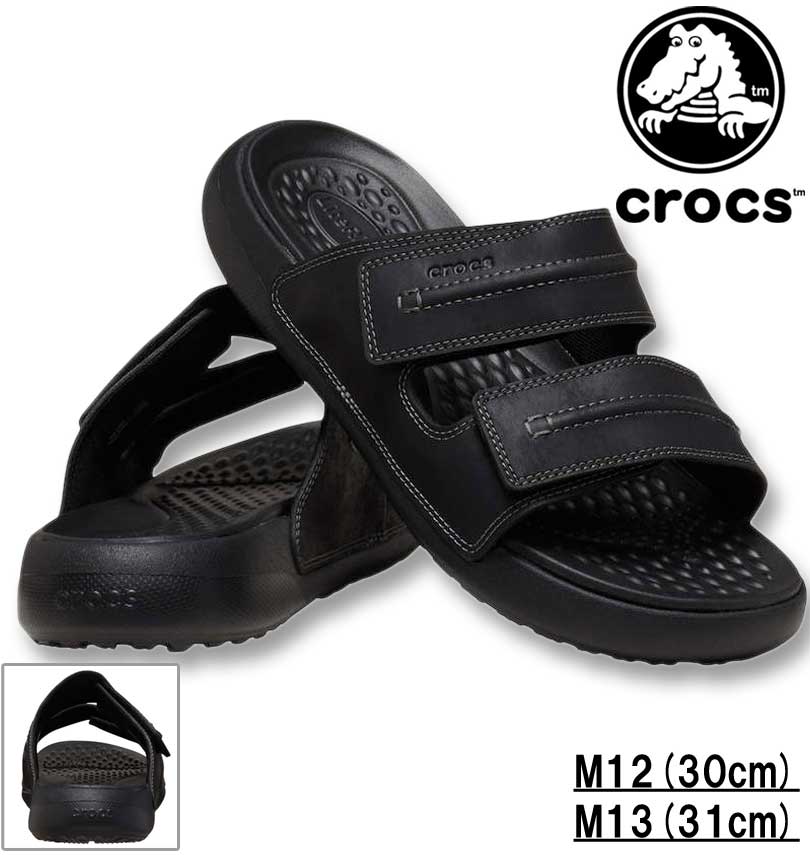 �礭�������� crocs �����å��� ������� (YUKON VISTA �� LITERIDE SANDAL) �֥�å� M12/30cm M13/31cm ����̵��
