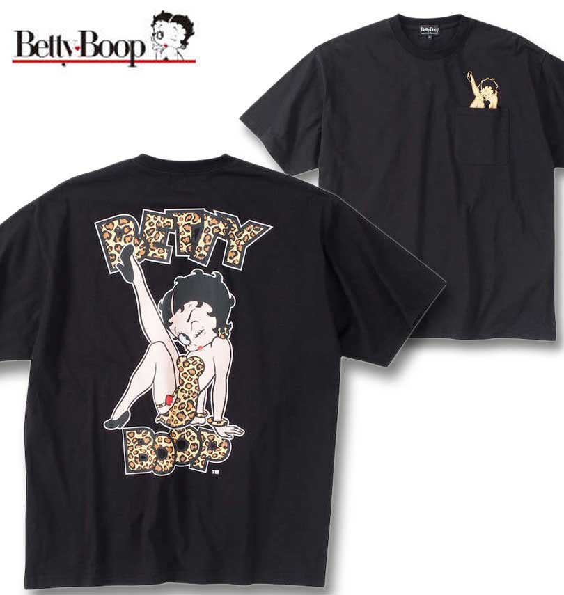 �礭�������� BETTY BOOP ŷ�� �ץ��� �ݥ��å��� Ⱦµ T����� �֥�å� 3L 4L 5L 6L 8L ����̵��