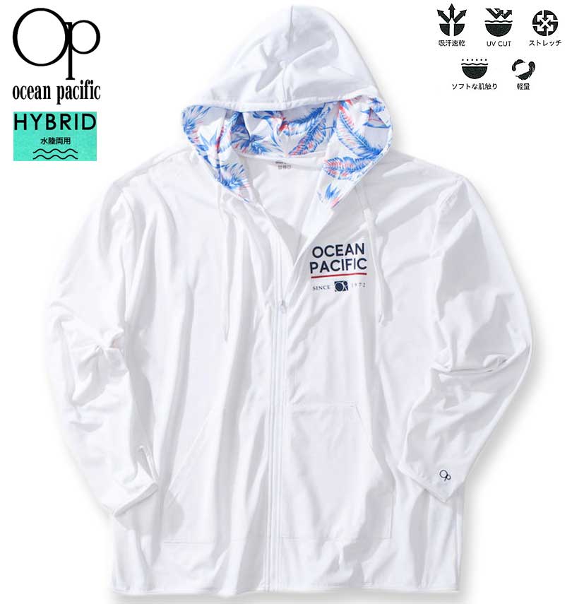 �礭�������� OCEAN PACIFIC PEARTEX UV Ĺµ �ե른�åץѡ����� ��å��奬���� �ۥ磻�� 3L 4L 5L 6L ����̵��