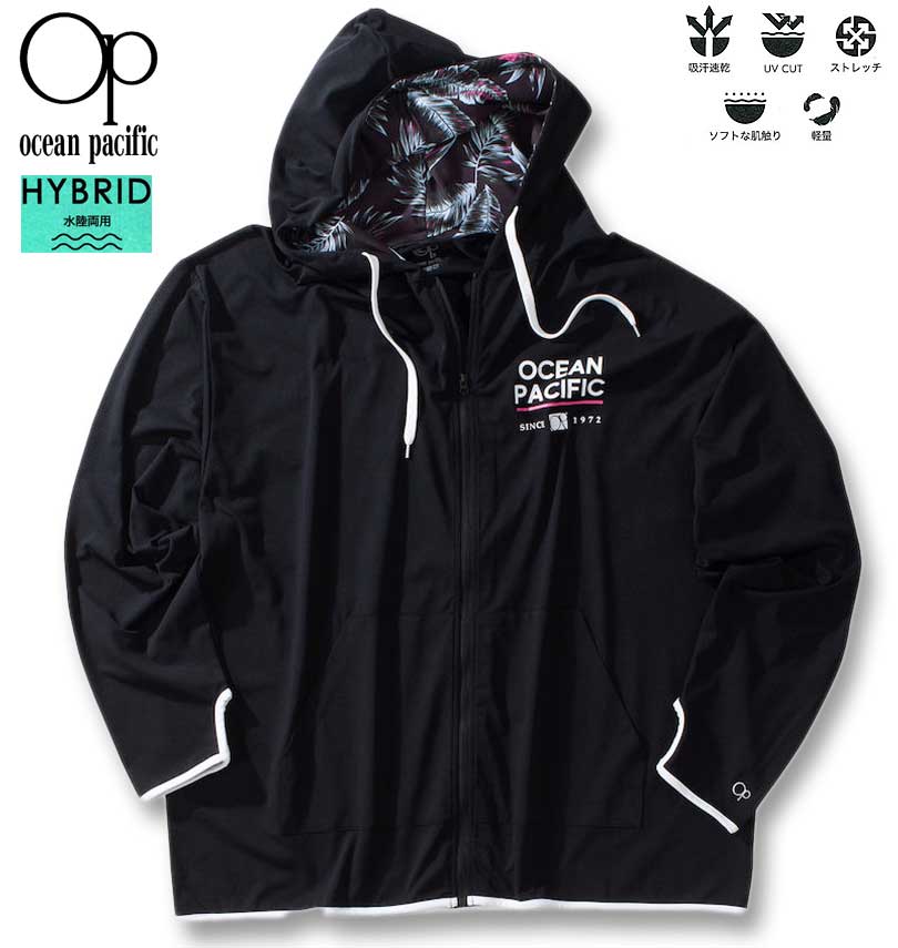 �礭�������� OCEAN PACIFIC PEARTEX UV Ĺµ �ե른�åץѡ����� ��å��奬���� �֥�å� 3L 4L 5L 6L ����̵��