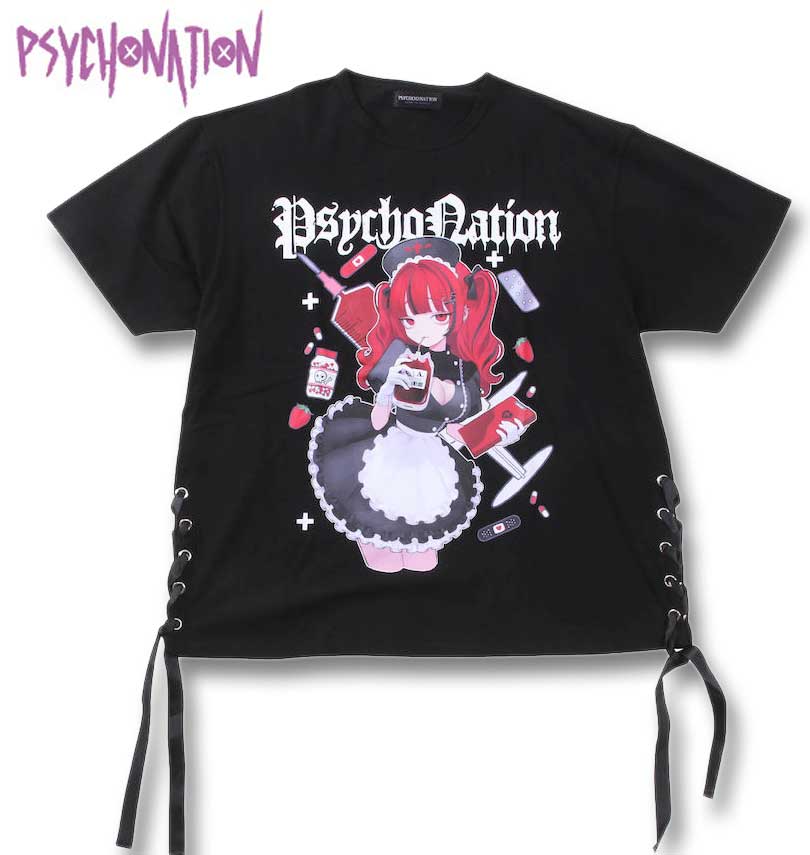 �礭�������� PSYCHO NATION �������߿��ĥ�� �ʡ��� Ⱦµ T����� �֥�å� 3L 4L 5L 6L