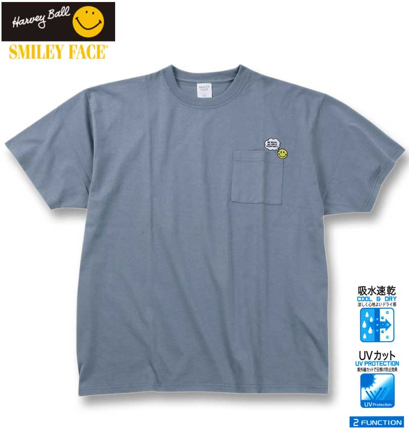 �礭�������� SMILEY FACE T/Cŷ�� �ݥ��å��� �ɽ� Ⱦµ T����� �����ƥ����å��� 3L 4L 5L 6L 8L