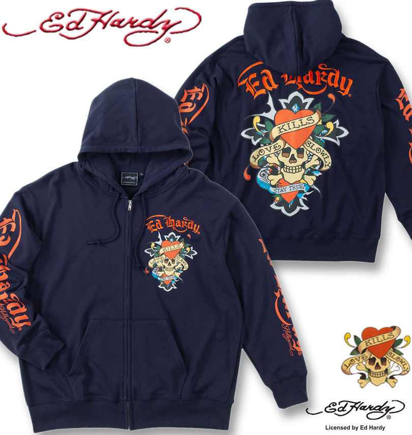 �礭�������� Ed Hardy ΢�� �ɽ�&�ץ��� �ե른�å� �ѡ����� �ͥ��ӡ� 3L 4L 5L 6L ����̵��