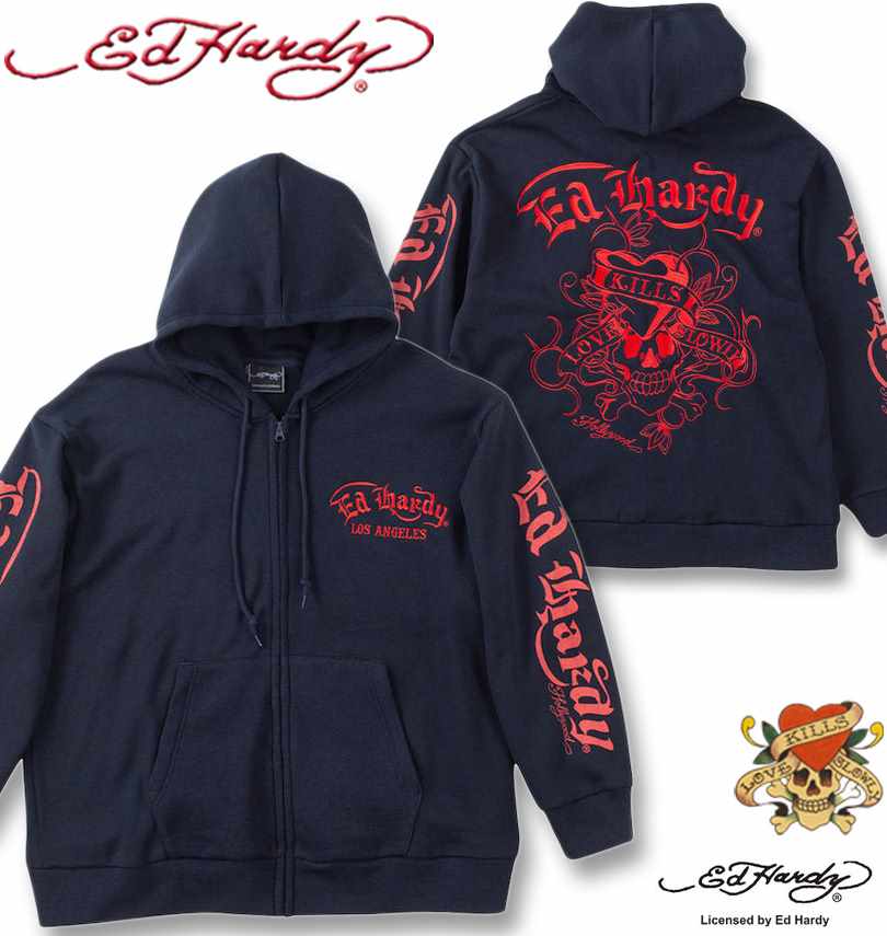 �礭�������� Ed Hardy �˥åȥե꡼�� �ɽ�&�ץ��� �ե른�å� �ѡ����� �ͥ��ӡ� 3L 4L 5L 6L ����̵��