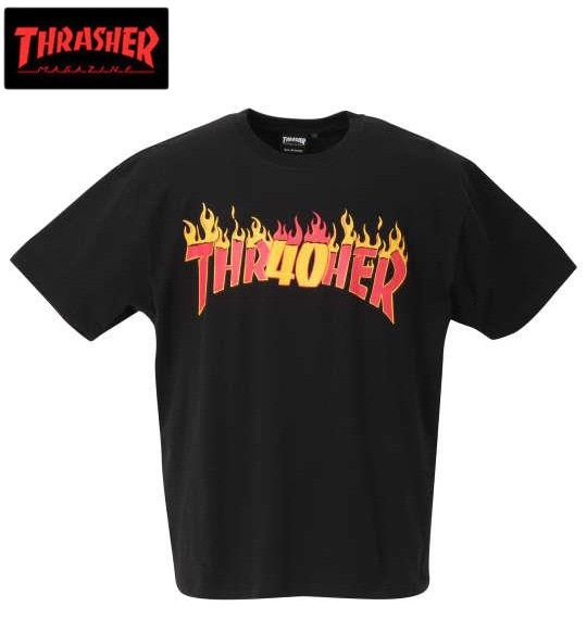�礭�������� THRASHER ����å��㡼 Ⱦµ T����� �֥�å� 3L ����̵��