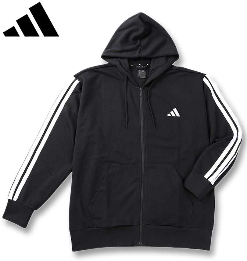 �礭�������� adidas ���ǥ����� ESS 3ST �������å� �ե른�å� �ѡ����� �֥�å� 3XL 4XL 5XL ����̵��