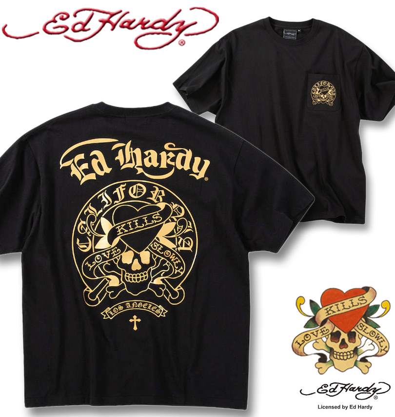 礭 Ed Hardy ŷ ץ ݥå Ⱦµ T ֥åߥ 3L 4L 5L 6L 8L ̵