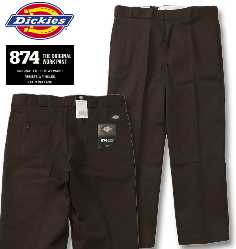 dickies 874 USA製　ダークブラウン　DKB W40 L30 大きいサイズ DICKIES Original 874 ワークパンツ (L30) ダーク