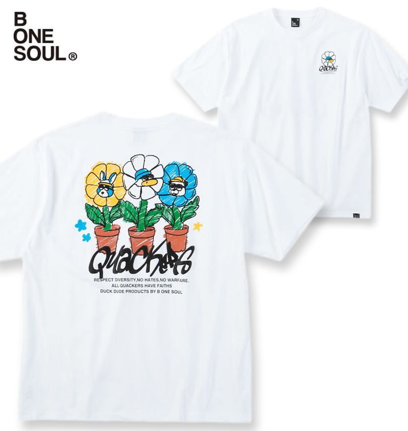 �礭�������� b-one-soul DUCK DUDE �ե������� Ⱦµ T����� �ۥ磻�� 3L 4L 5L 6L ����̵��