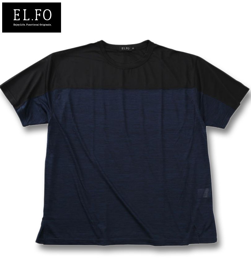 �礭�������� EL.FO DRY ���롼�ͥå� ���� Ⱦµ T����� �ͥ��ӡ� 3L 4L 5L 6L