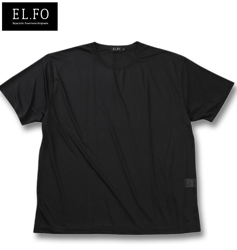 �礭�������� EL.FO DRY ���롼�ͥå� Ⱦµ T����� �֥�å� 3L 4L 5L 6L