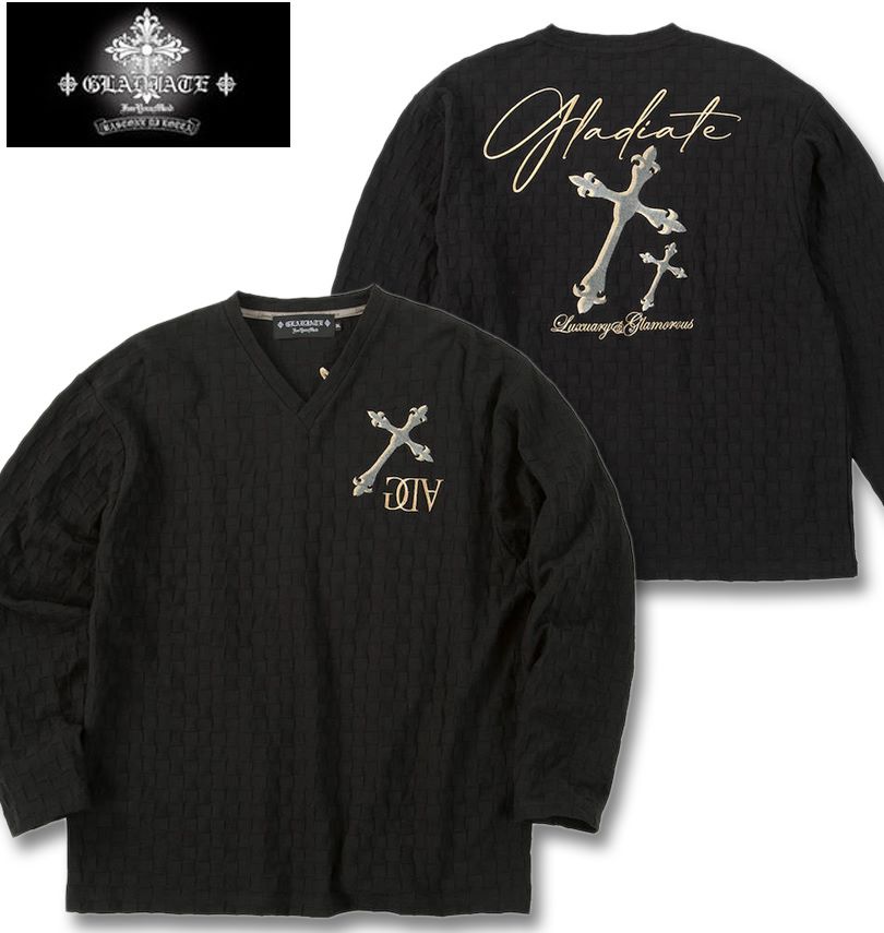 �礭�������� GLADIATE �ɽ� �֥��å����㥬���� Ĺµ V�ͥå� T����� �֥�å� 3L 4L 5L 6L ����̵��