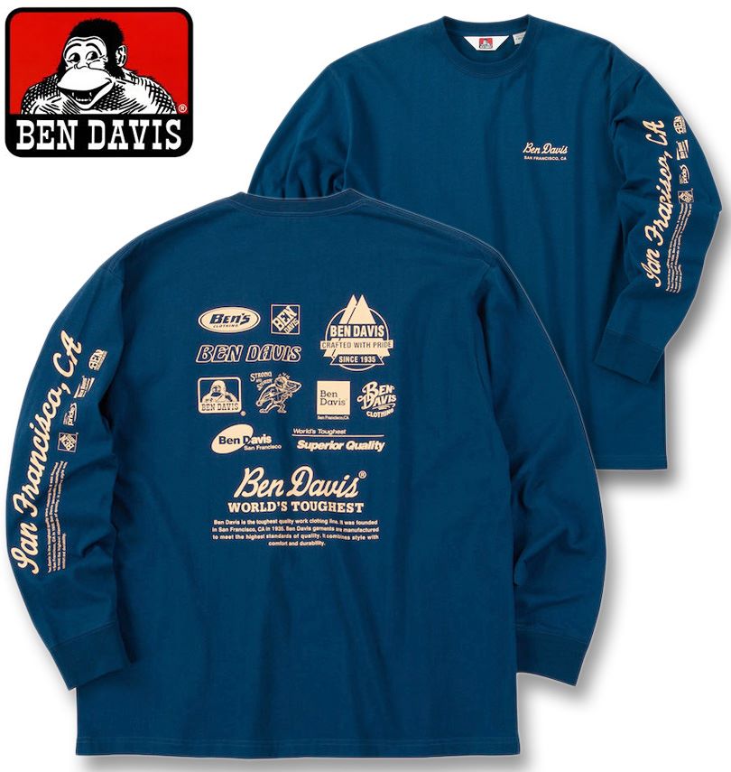 礭 BEN DAVIS ݥ󥵡ɥץ Ĺµ T Хȥ֥롼 3L 4L 5L 6L ̵