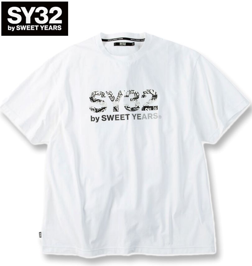 �礭�������� SY32 by SWEET YEARS �١����å� ����ե��å� ���� Ⱦµ T����� �ۥ磻�� 3L 4L 5L 6L ����̵��