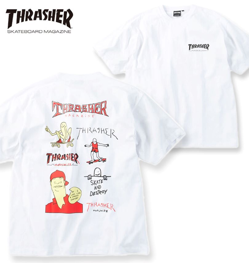 �礭�������� THRASHER �Хå��ץ��� Ⱦµ T����� �ۥ磻�� 3L 4L 5L 6L 8L ����̵��