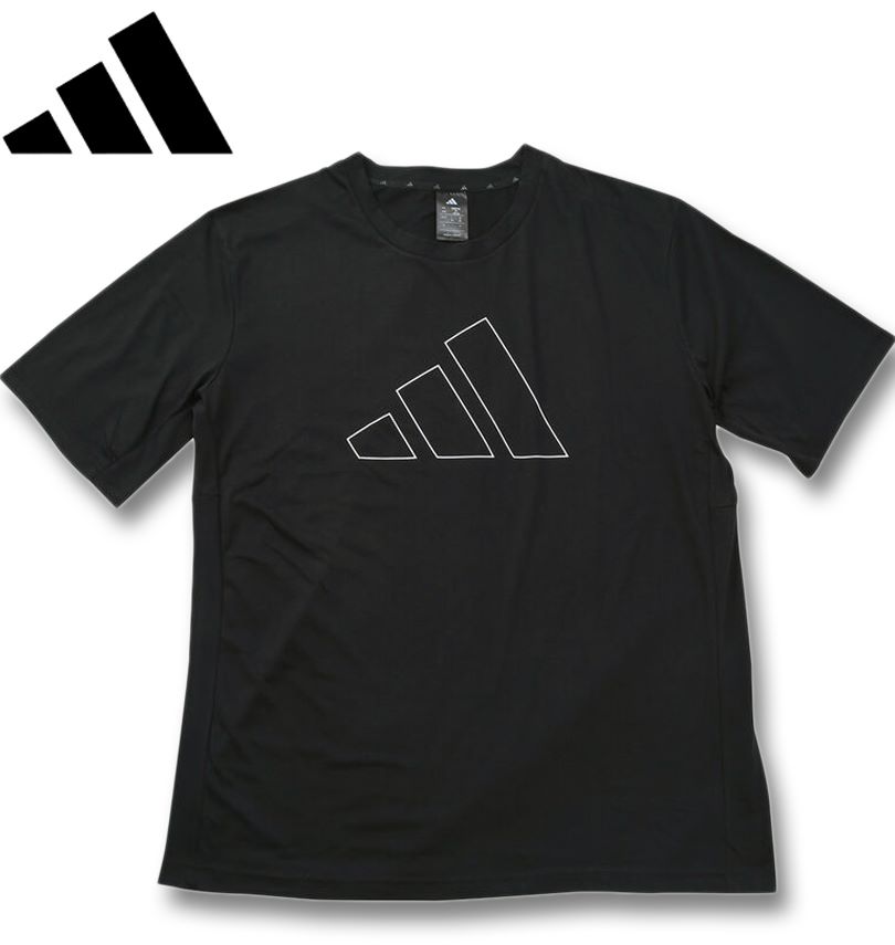 �礭�������� adidas ���ǥ����� WO-ES FR LOGO Ⱦµ T����� �֥�å� 4XL 5XL