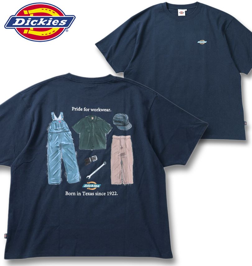 �礭�������� DICKIES �ϥ�ɥɥ������� Ⱦµ T����� �ͥ��ӡ� 3L 4L 5L ����̵��