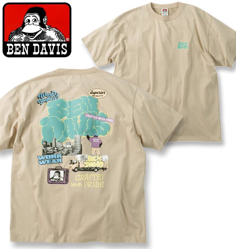 �礭�������� BEN DAVIS �����С���å� �ܿ��䴶 Ⱦµ T����� �١����� 3L 4L 5L 6L ����̵��