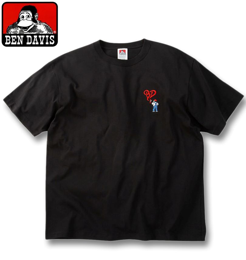 �礭�������� BEN DAVIS ���ݥ���� �����ɽ� �ܿ��䴶 Ⱦµ T����� �֥�å� 3L 4L 5L 6L ����̵��