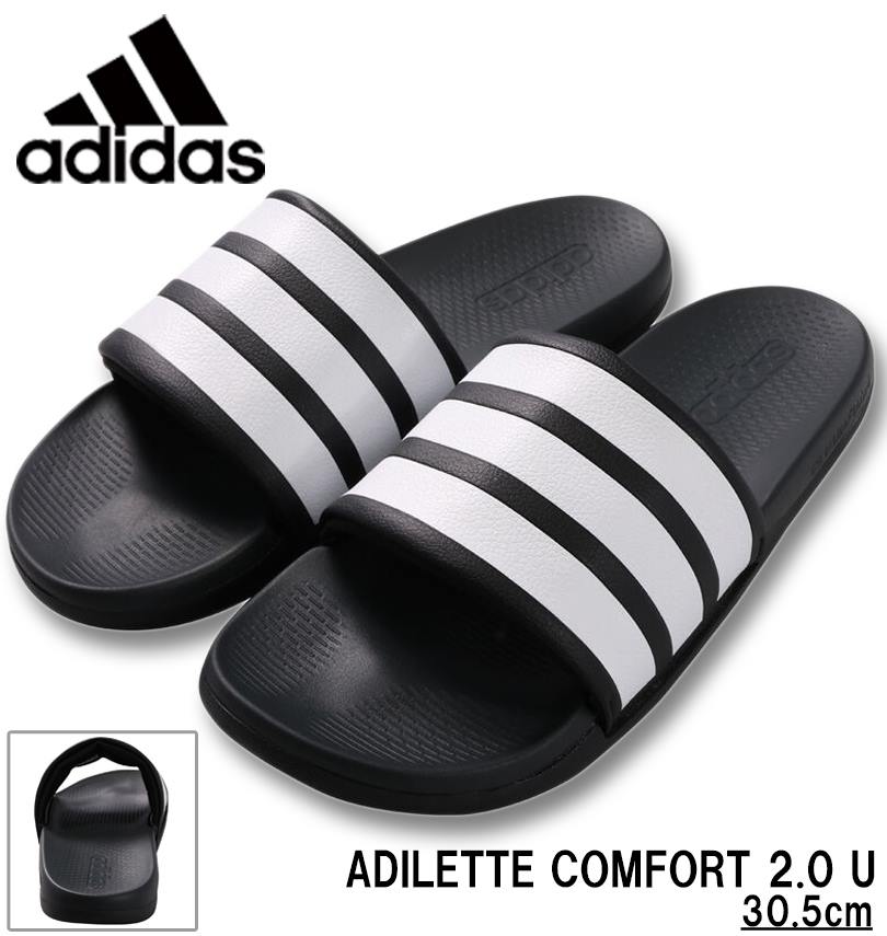 �礭�������� adidas ���ǥ����� ������� (ADILETTE COMFORT 2.0 U) �����֥�å� 30.5cm ����̵��